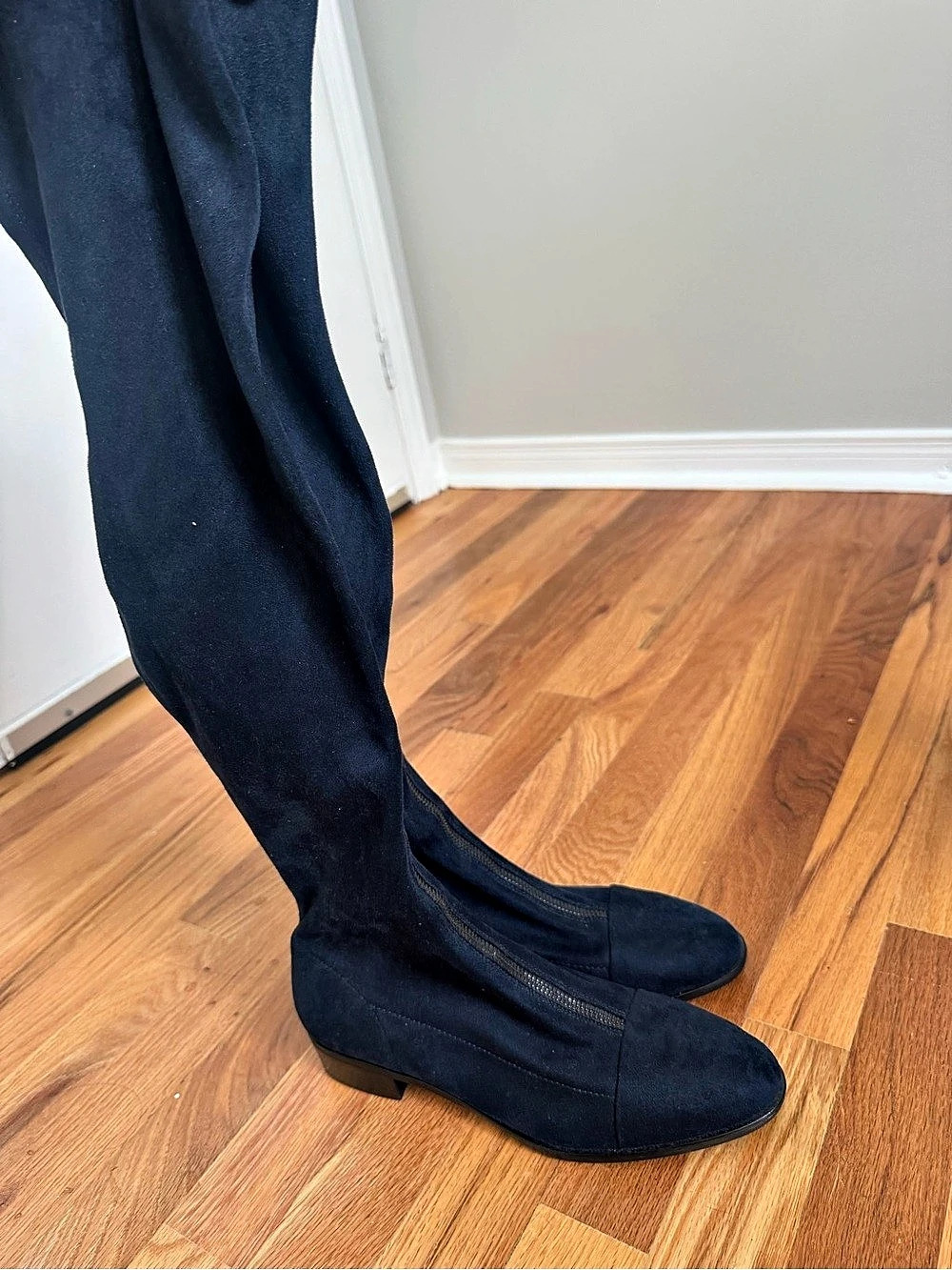 Zara Basic Over-the-Knee Boots Black EU 38